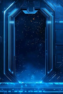 科幻风格宇宙空间门背景