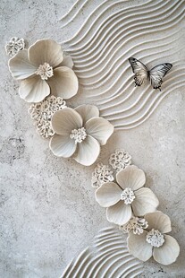 立体花卉墙面装饰艺术