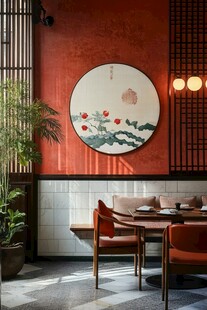 中式餐厅雅致的用餐角落