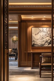 中式雅致玄关室内景致