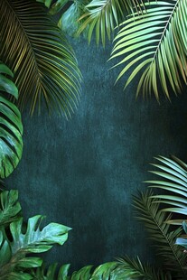 热带绿植背景图