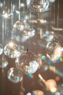 梦幻水晶球吊灯闪耀瞬间