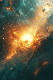 宇宙星云爆炸绚丽景象