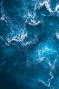 梦幻蓝色海洋波浪纹理
