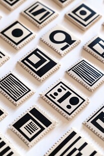 黑白几何图案装饰饼干