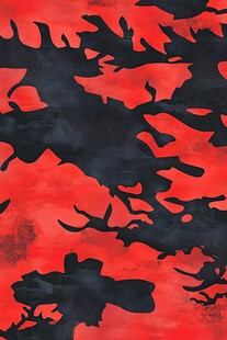 红黑抽象水墨纹理图案