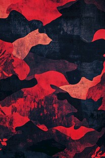 红色迷彩图案纹理背景