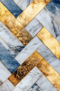 金蓝白大理石拼贴纹理