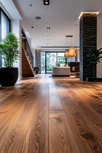 现代简约风木质客厅空间