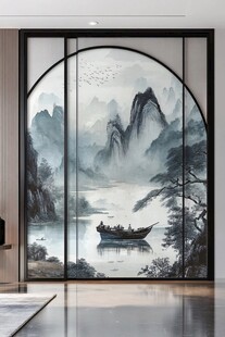 中式山水屏风 雅致意境浓