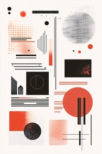 抽象几何元素创意图案