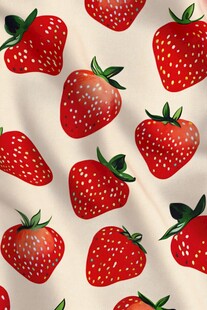 草莓图案布料纹理背景图