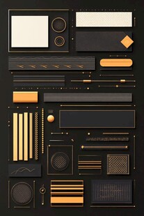黑金风格UI设计元素集合