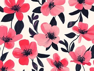粉色花卉图案的精美背景