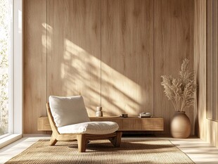 木质温馨角落 闲适休憩处