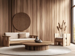 原木风客厅 自然舒适氛围