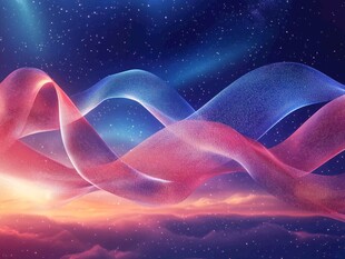 梦幻星空飘带奇幻景象