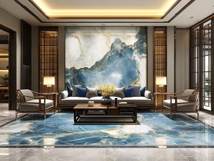 中式客厅的山水艺术美学