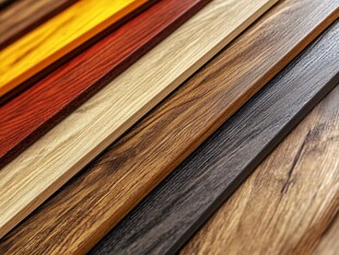 多样色彩木纹板材展示