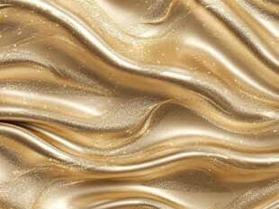 金色丝滑流动纹理背景