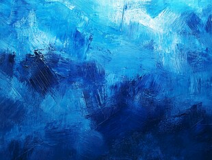 蓝色抽象艺术笔触背景图