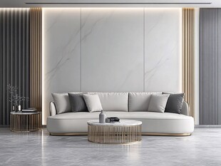 现代简约风格客厅沙发场景