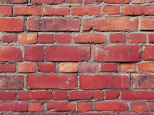 复古红砖墙面纹理特写