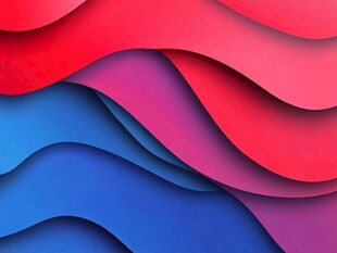 多彩波浪形立体纸张背景