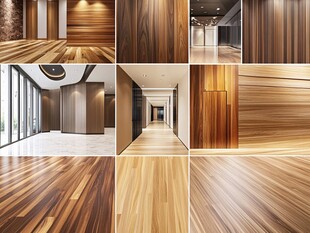 多样木质室内地板墙面展示