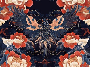 凤凰牡丹图 中式典雅风