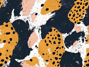 抽象豹纹涂鸦风图案设计