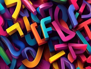 缤纷多彩立体字母大集合