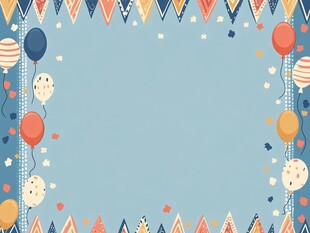 蓝色派对背景装饰图