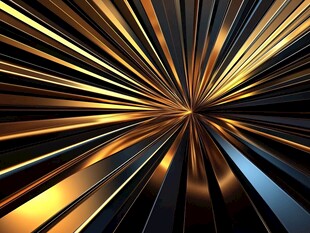 金色放射线条科技感背景