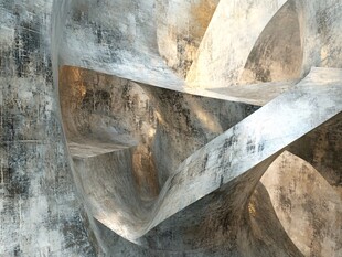 抽象几何混凝土艺术空间