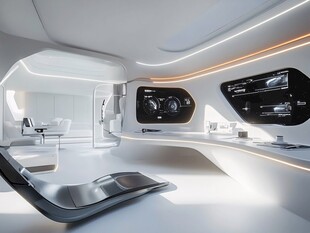 未来感十足的科幻室内空间