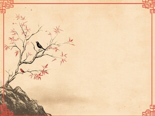 中式花鸟古风背景图