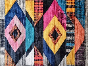 多彩几何图案民族风织物