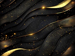 黑金波浪闪烁背景纹理