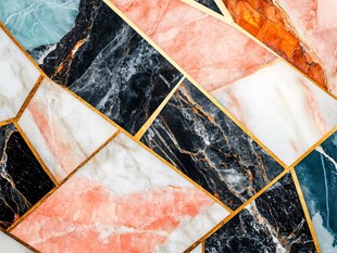多彩大理石拼接精美图案