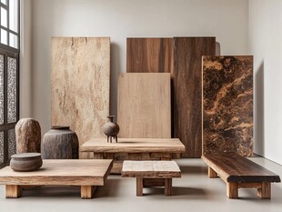 多样木质家具与装饰摆件