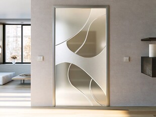 现代简约艺术玻璃隔断门