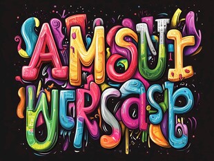 彩色炫酷三星周年庆字体