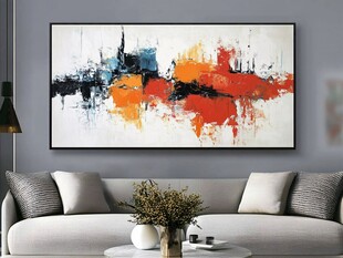 现代抽象客厅装饰画