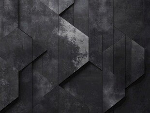 黑色几何拼接质感背景墙