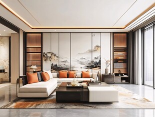 新中式风格客厅优雅大气