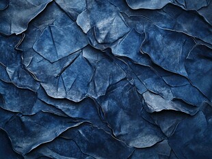 蓝色褶皱纹理背景图