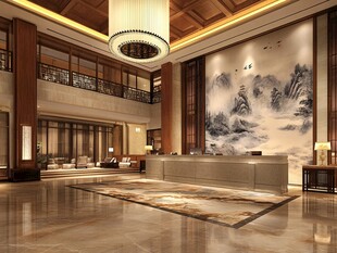 中式豪华酒店大堂设计