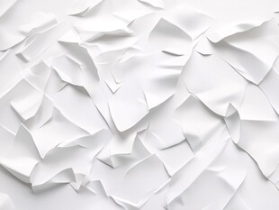 白色褶皱纸张纹理背景