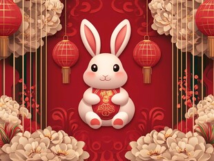 兔年贺岁 喜庆吉祥画面